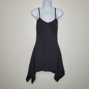 TUNNEL VISION Dystopia black thermal mini dress grunge fairy size small